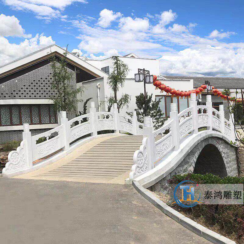 石雕栏板汉白玉石栏杆校园升旗台别墅庭院大理石拱桥河道护栏围栏