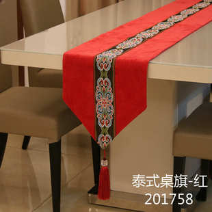 简约欧式 桌旗 美式 布艺 餐桌茶几床尾巾软装 新中式 3Q妈咪 简欧泰式