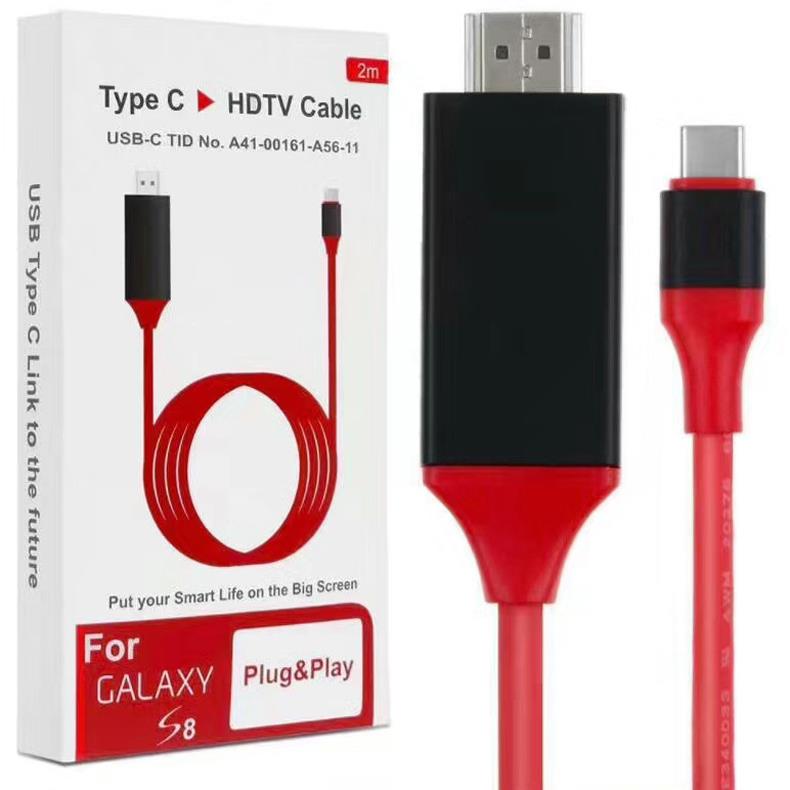 s8s9s10手机高清线Type-ctoUSB3.1安卓同屏线4Ktype