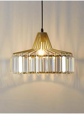 VWN餐厅吊灯奢水晶灯现复代简约餐桌台灯古工业风铁吧艺服轻装店