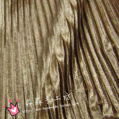 新款直销秋冬加厚金丝绒面料弹力金丝绒面料百褶专业金丝绒服装面