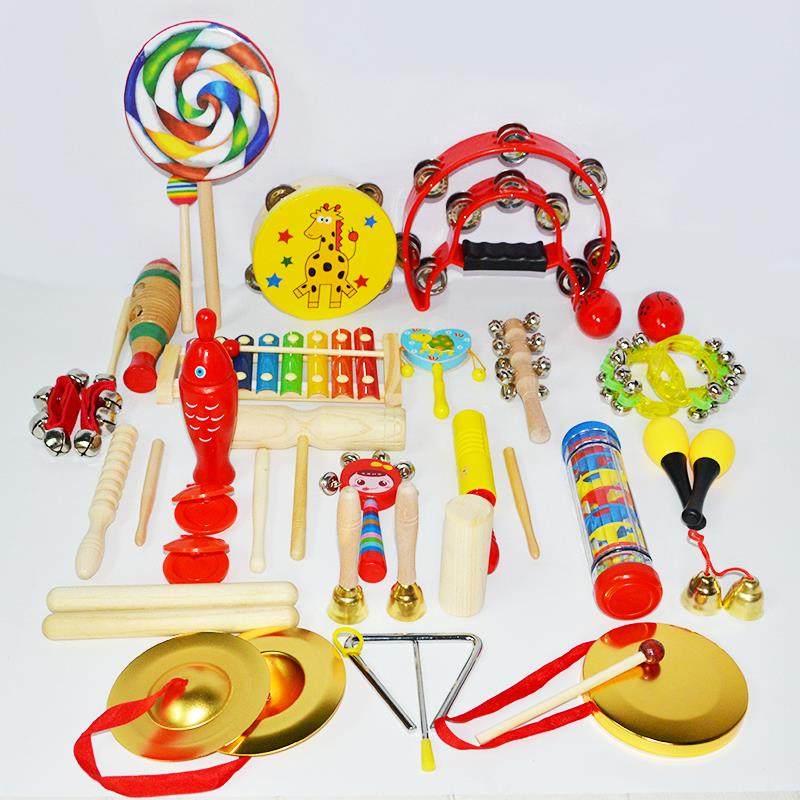 高档奥尔夫大打击器套装儿童音乐材响板碰铃手鼓早教全器幼乐儿园