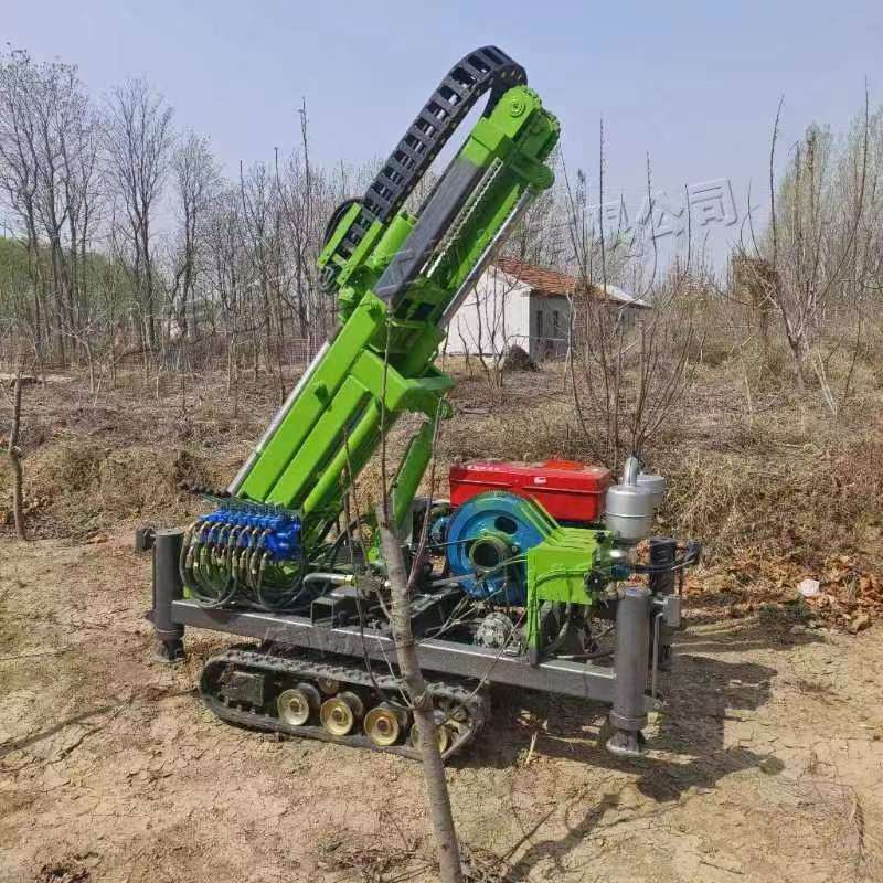 小型履带光伏打桩机 建筑工程自走式螺旋钻机 液压电线杆挖坑机