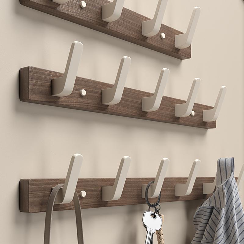 奶油风挂钩试衣间免打孔门后挂衣架墙上壁挂进门玄关衣服帽挂衣钩