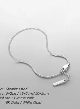 925 sterling silver 3MM Snake Chain Bracelet Men Hip Hop Sim