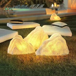 户外防水led创意发光石头灯花园草坪装饰庭院景观灯室外仿真石灯