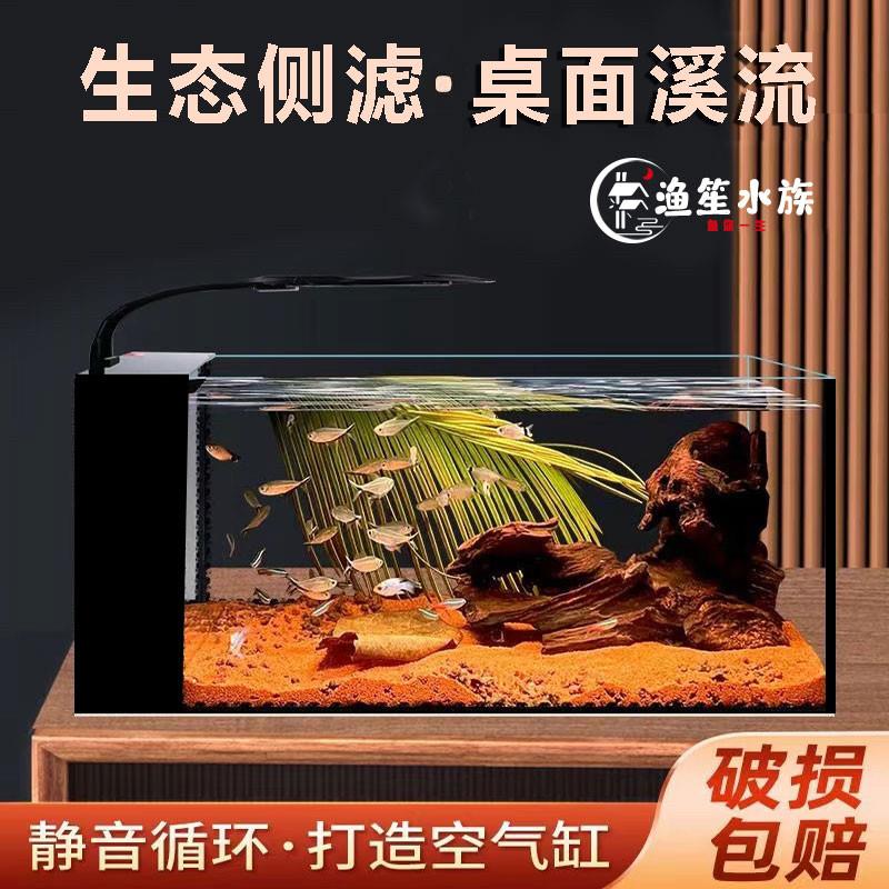 超白鱼缸侧过滤原生溪流鱼缸南美鱼缸桌面鱼缸水草缸生态鱼缸