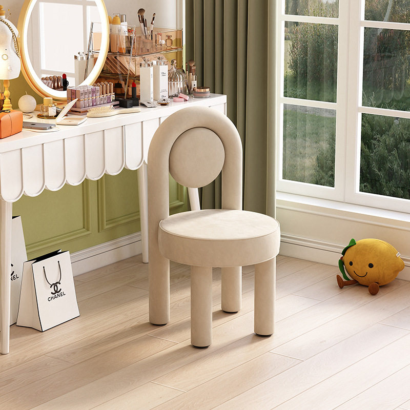 卧室化妆椅网红马卡龙化妆美甲凳轻奢椅子女生家用卧室简约梳妆凳,住宅家具,梳妆凳,淘宝优惠券,粉丝福利购,淘宝优惠卷