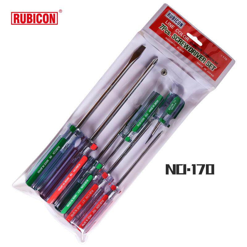 罗宾汉(RUBICON)环保树脂手柄彩条螺丝批套装 160/170/180