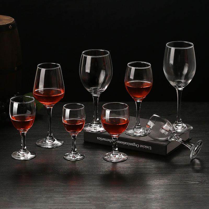 创意小红酒杯高脚杯饭店酒店家用二两白酒杯加厚玻璃葡萄酒杯套装