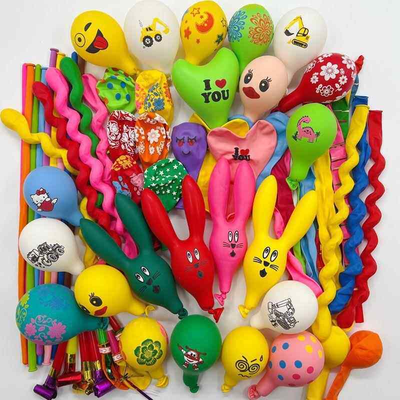 超萌混搭卡通气球异形加厚兔子混装气球儿童玩具乳胶气球套餐