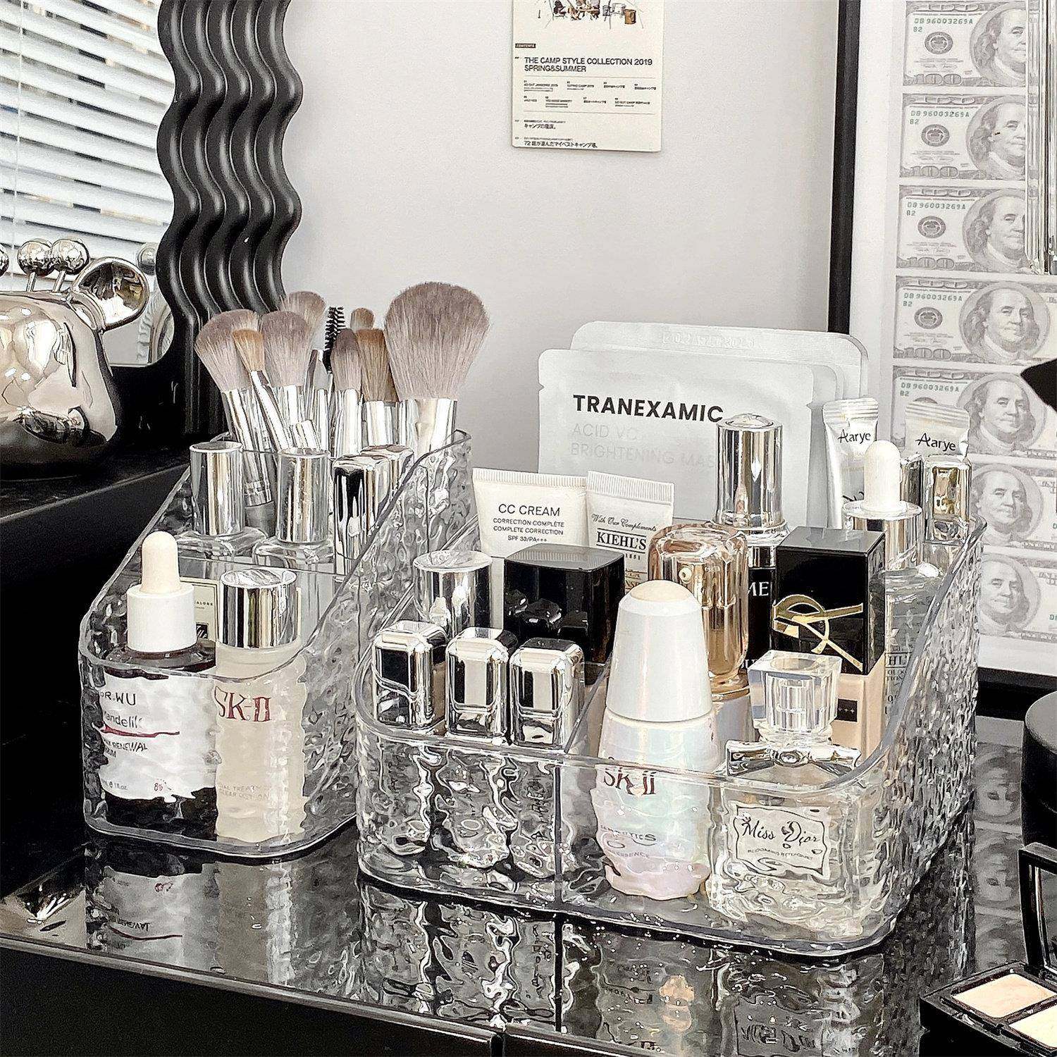 台面化妆品收纳盒桌面梳妆台口红面膜香水置物架化妆刷筒护肤品整,收纳整理,桌面收纳盒,淘宝优惠券,粉丝福利购,淘宝优惠卷