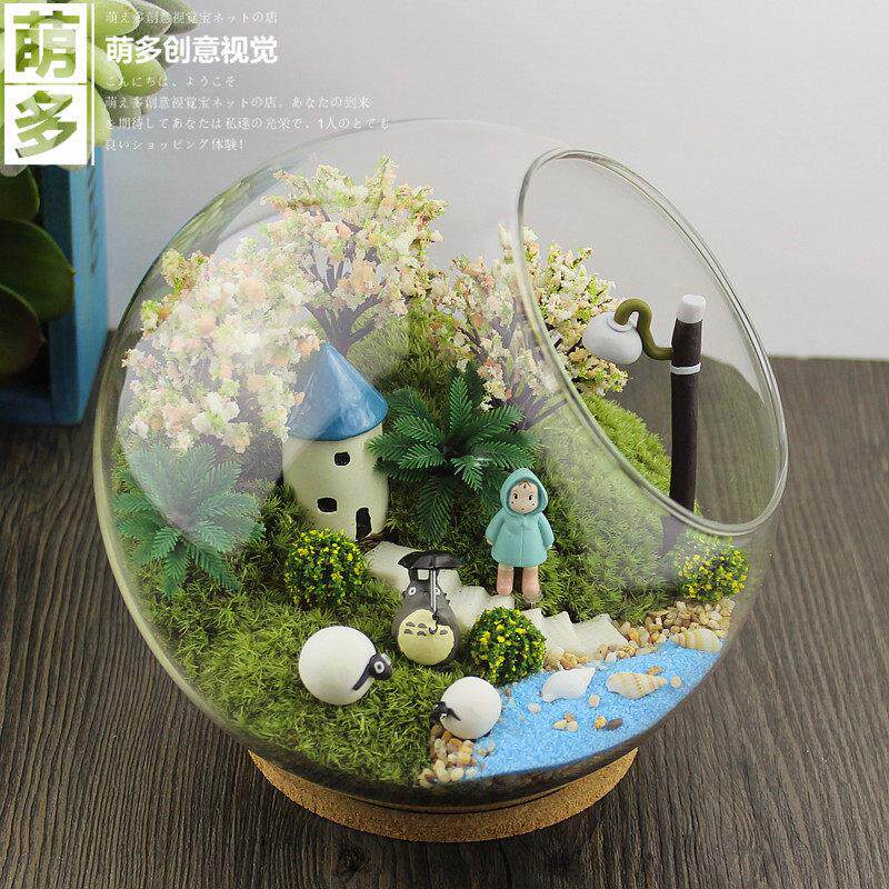 包邮纯苔藓微景观生态瓶创意diy组合盆栽新奇彷真植物礼物办公室