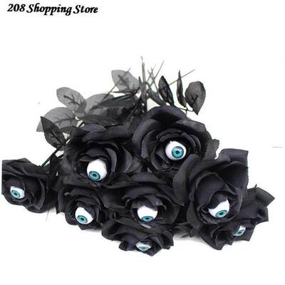 Horror Flower Rose Artificial Flower With Eyeball Halloween