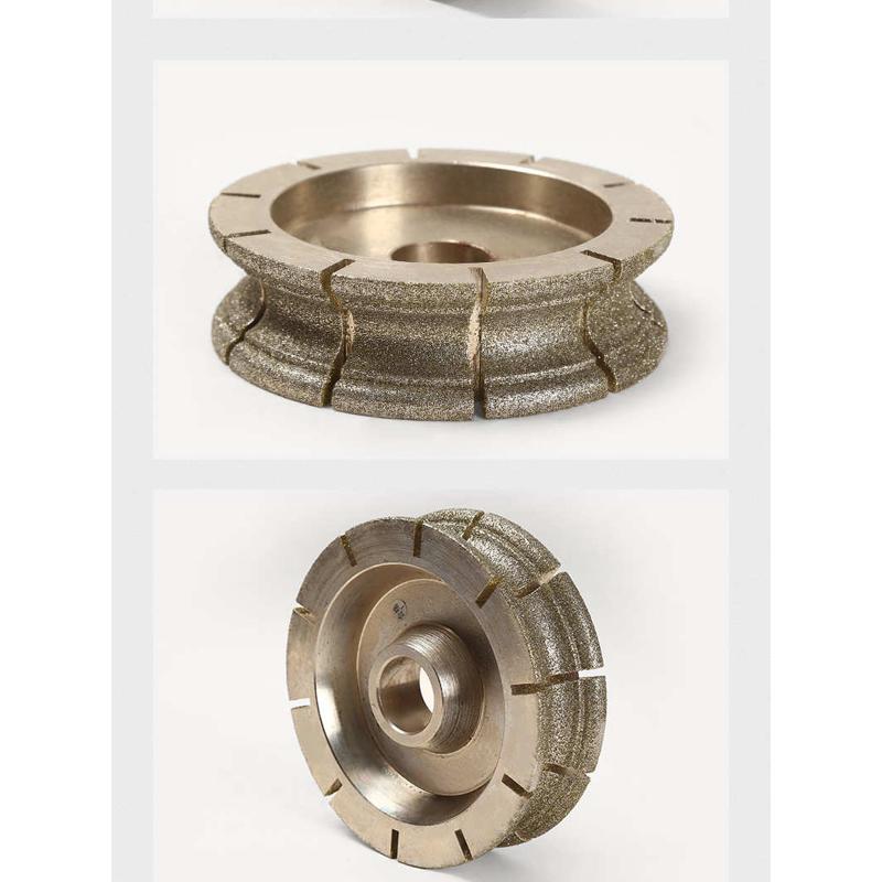 正果金刚石线条异形磨轮大理石电镀轮石材磨边轮花岗岩烧结轮批发