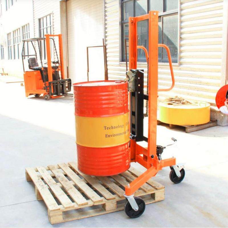 优惠200升油桶车化工厂脚踏液压推桶搬运车鹰嘴塑料桶倒料车手推