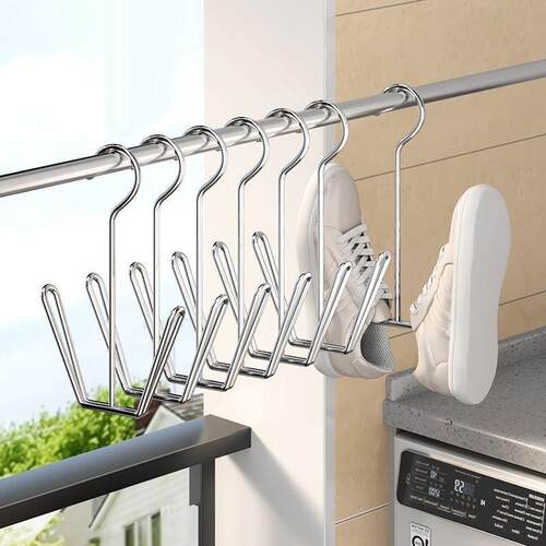 Stainless Steel Shoe Hook No-Drill Sun Drying Shoe Rack Outd
