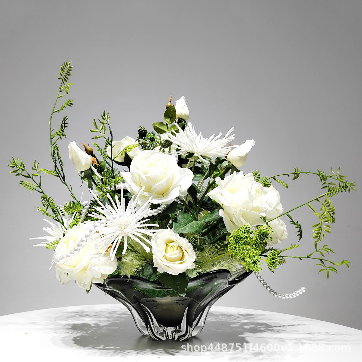 现仿真花玫瑰店客厅家居布置插花894代软装饰室内花卉桌面工艺酒