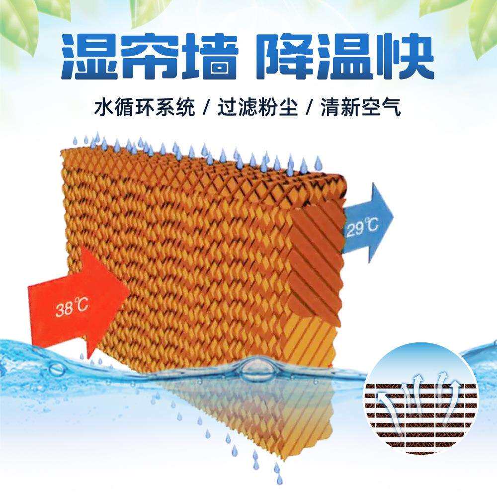 铝合金水帘墙养殖场湿帘墙厂房风机水帘降温设备尺寸15公分