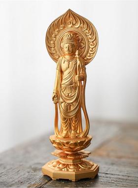 新款圣音菩萨 进口镀金佛像摆件观 大慈观世观音生音肖鼠年守护本