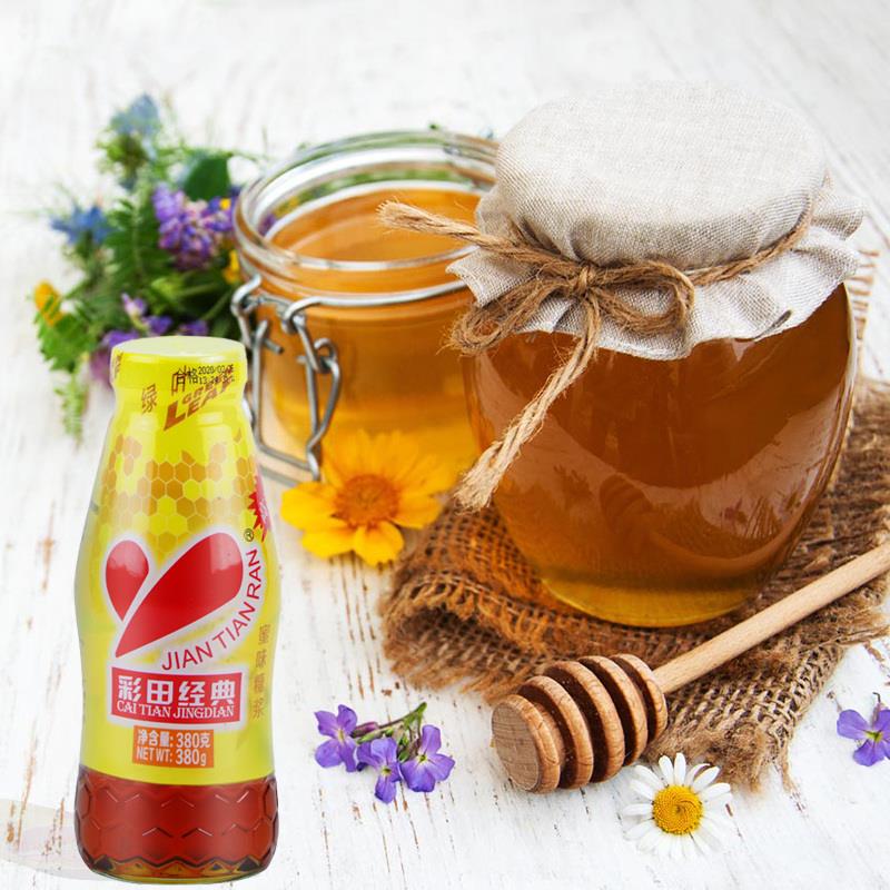 包邮彩田经典蜜糖糖浆烧烤蜂蜜380g小瓶装家用商用餐饮店浓缩蜜糖