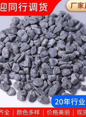 黑色水洗石 厂家工程铺路灰色砾石洗米石 机制小石子水磨石