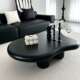 黑色四脚朵茶几LOH用卧室轻奢家高级异形桌子云红简约创意网款 茶