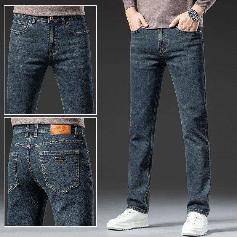 香港春季潮牌牛仔裤男修身百搭2025年高端春装商务休闲 弹力长裤