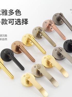 用锌合门金IRJ三杆执手锁室内卧室房静音分体锁酒店卫门生间通木