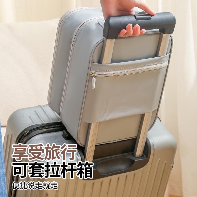 新款旅行尘鞋包轻旅膜鞋子收纳包大容防佐致（收量皮多功能鞋盒可