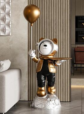 宇航员太空人电视柜玄关桌面前台办公桌收纳摆件
