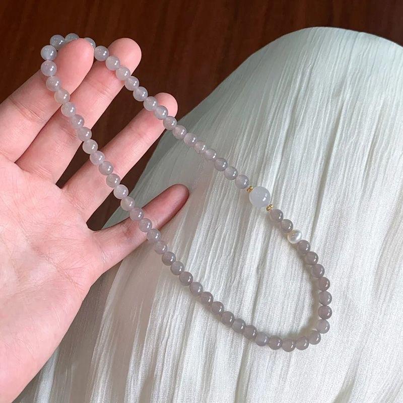 新中式显白烟灰月光双圈