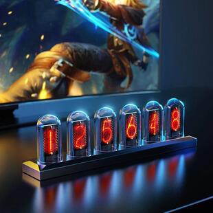 Analog Nixie Tube Glows Color IPS Clock RGB Screen DIY LED