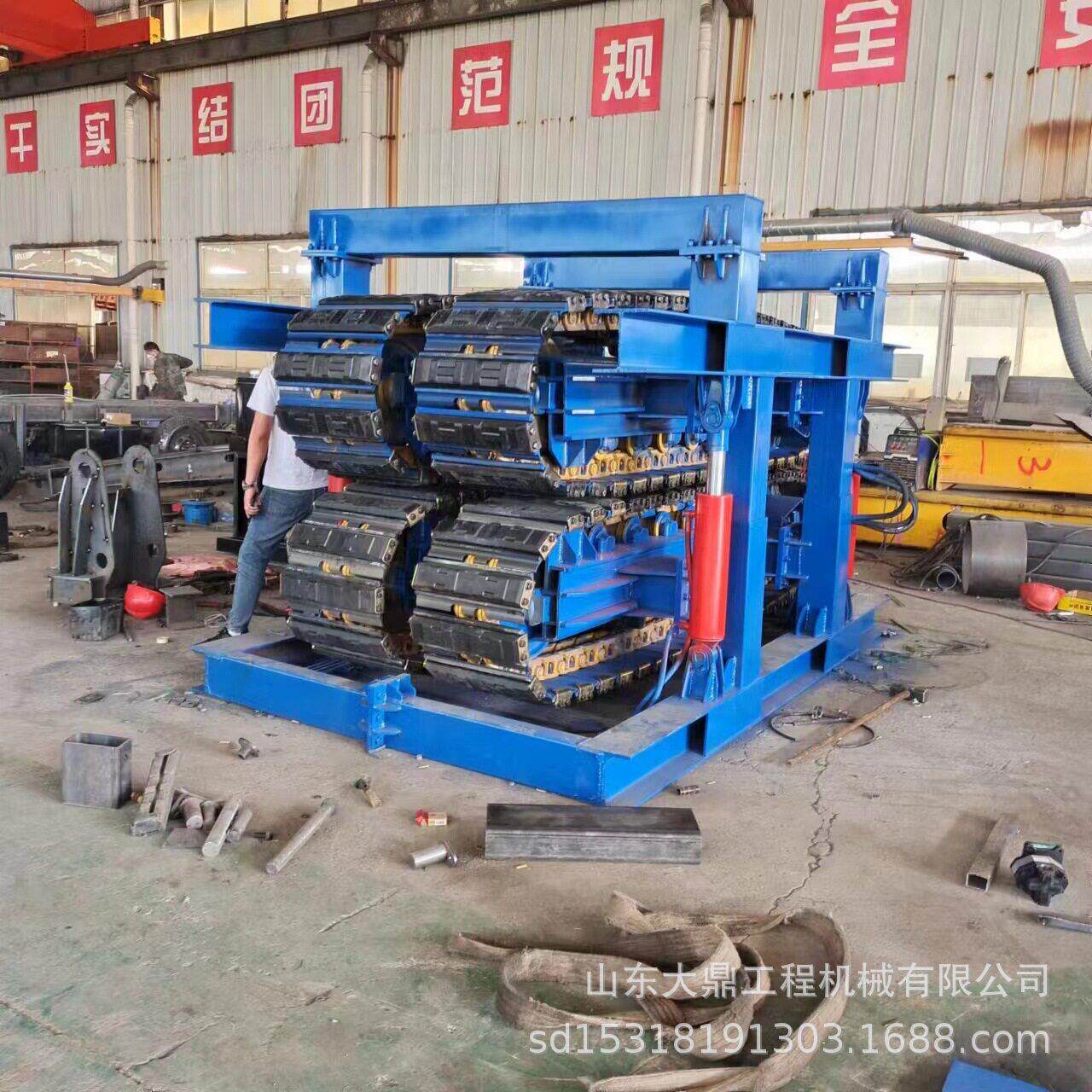 矿用履带拉伸机 液压驱动轨双轨可选 皮带安装维护设备履带底盘