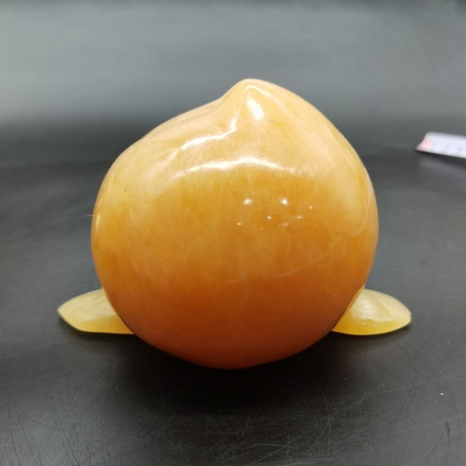 天然米黄玉桃子摆件桃李满天下寿桃长命百岁家居装饰品摆件