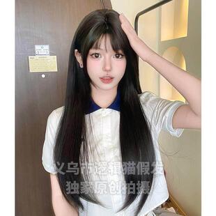 义乌市逻辑猫假发商行逻辑猫日常假发女长发lolita长直逼真彷真自