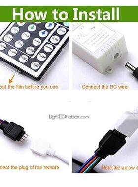 防水5M 24W Rgb Smd灯Led灯带44KEYstring灯