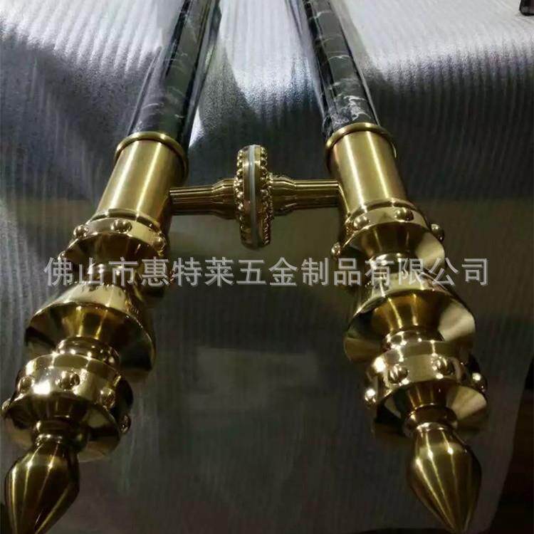 现代欧式大理石纹不锈钢钢化玻璃大门拉手推拉把手加厚对装移扶手