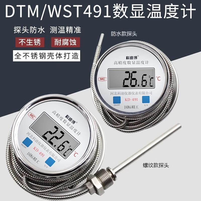 数显温度计WST/DTM491高精度测温仪防水温度表测温表测量赶温感应