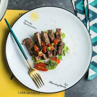 吐骨碟家用6寸小盘子装垃圾骨头陶瓷碟子4寸调料蘸料碟酱油醋碟子