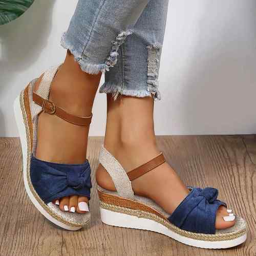 Espadrilles Wedge Sandals for Women Summer Peep Toe Non Slip