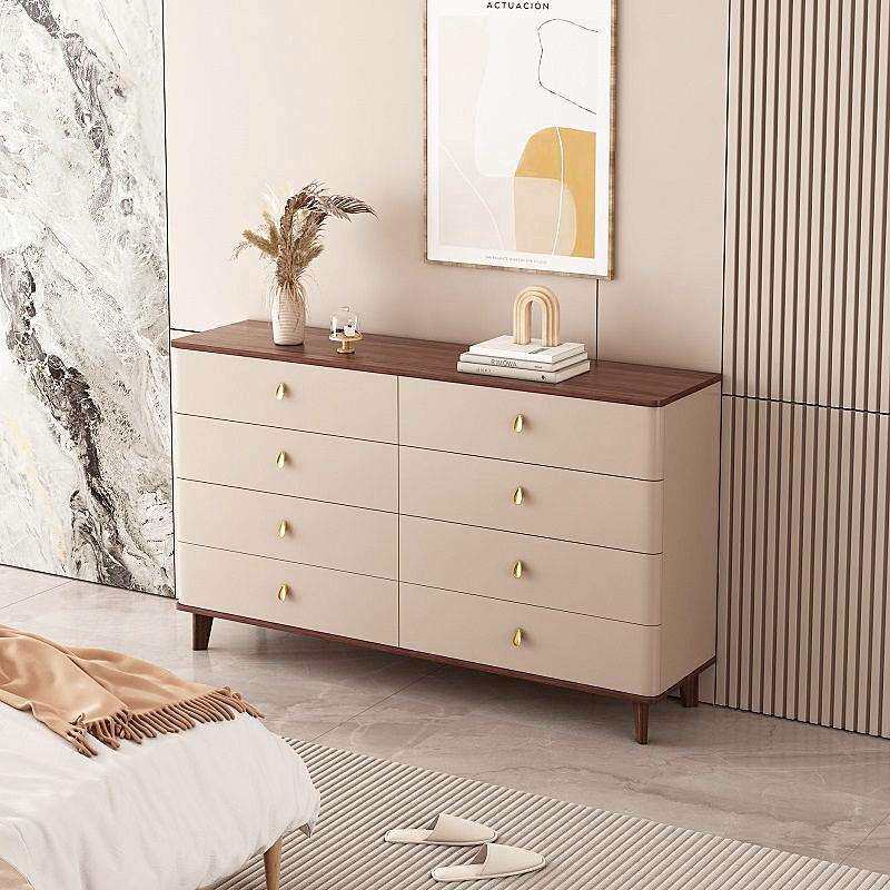 轻奢实木斗柜简约现代客厅电视柜北欧卧室床尾靠墙收纳储物柜烤漆