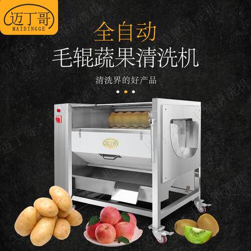 迈丁哥土豆去皮机芋头去皮清洗机红薯压毛辊去皮设备