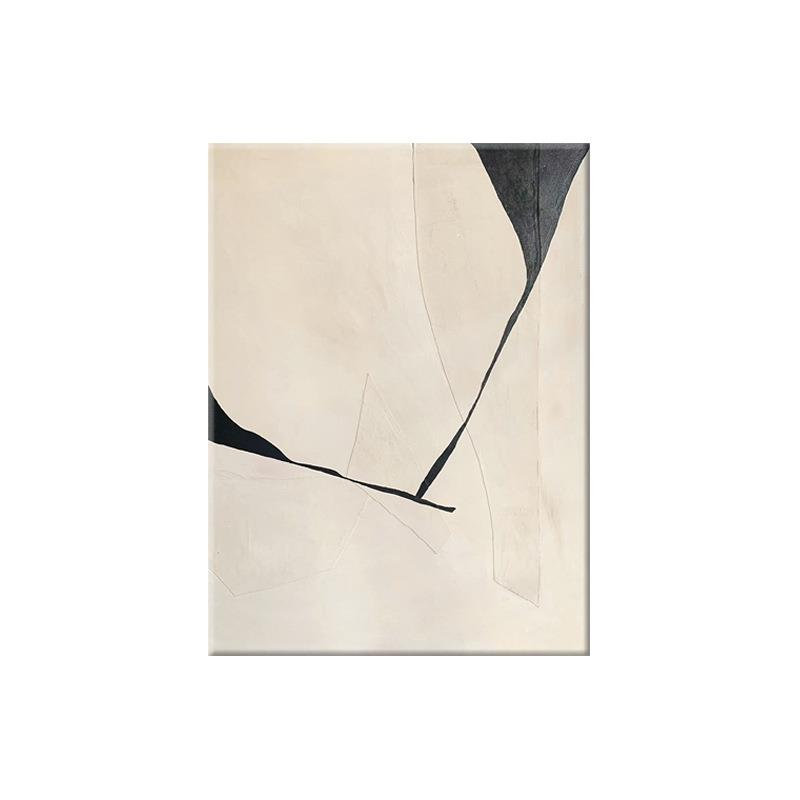 梦巷侘寂风客厅沙发背景墙装饰画极简黑白玄关无框挂画抽象壁画