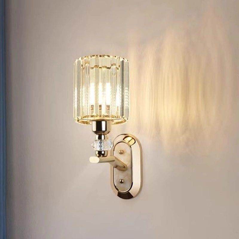 中山灯具现代轻奢水晶壁灯卧室床头灯客厅餐厅电视墙壁过道楼梯灯