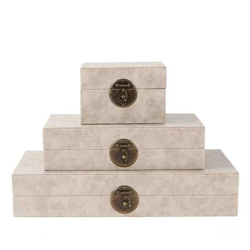 现代新中式样板间家具店复古圆扣装饰盒摆件书房卧室首饰收纳盒子,收纳整理,口红收纳包/盒/袋,淘宝优惠券,粉丝福利购,淘宝优惠卷