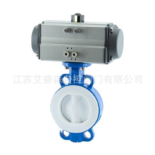 气动衬氟蝶阀D671F46气动全衬四氟对夹防腐蚀耐酸碱蝶阀W