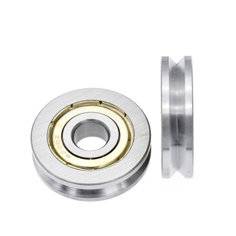 V槽6200zz非标轴承轮角钢钢丝绳过线导轮直角机械滚动滑轮10*35*9