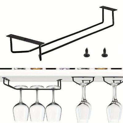 Under Cabinet Wine Glass Holder Iron Sturdy Decoration