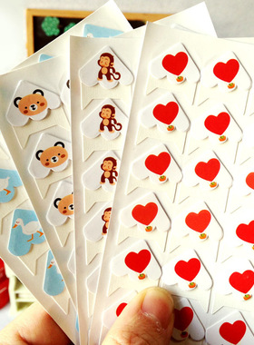 作对动物角贴相册卡通照片贴纸文具制作意文贴手工韩版diy创意对